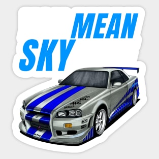 You mean Skyline { Paul walker's Skyline } Sticker